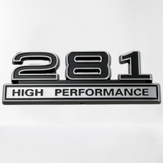 High Performance 281 Felirat (fekete) - 1964-90 Ford Mustang