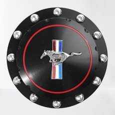 Alumínium Üzemanyagtank Fedél (fekete kivitel) - 1965-73 Ford Mustang